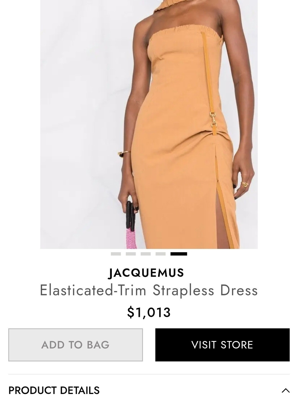 Jacquemus Tan Strapless Maxi Dress Size M - Picture 5 of 14